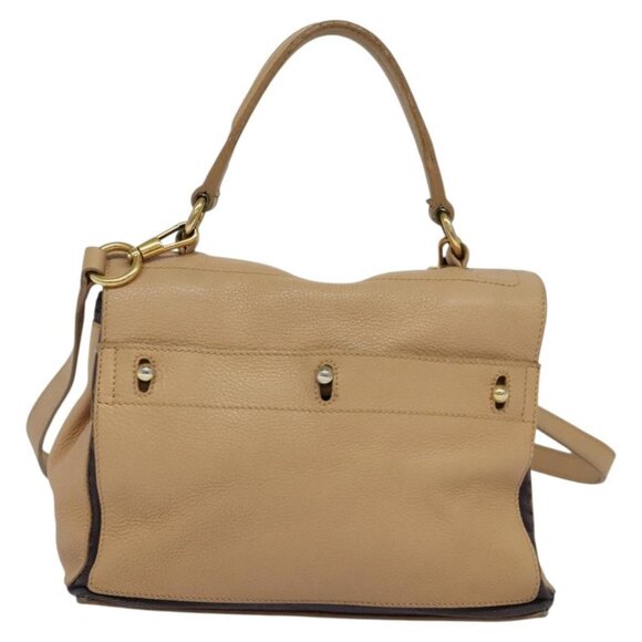 SAINT LAURENT Muse Two Hand Bag Leather 2way Beige Gold - Picture 3 of 16